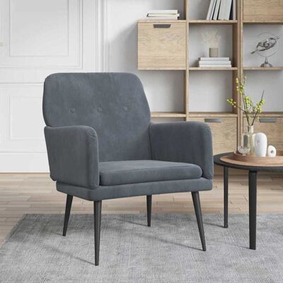 vidaXL Sessel Dunkelgrau Samt vidaXL Sessel Dunkelgrau Samt