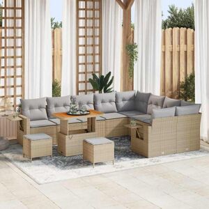 vidaXL Gartensofa-set 12 pcs Beige Poly-Rattan vidaXL Gartensofa-set 12 pcs Beige Poly-Rattan