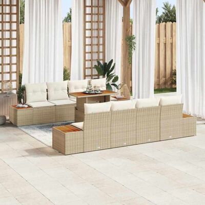 Allgemeines Gartentisch-Set - 9 Teile mit Kissen Allgemeines Gartentisch-Set - 9 Teile mit Kissen