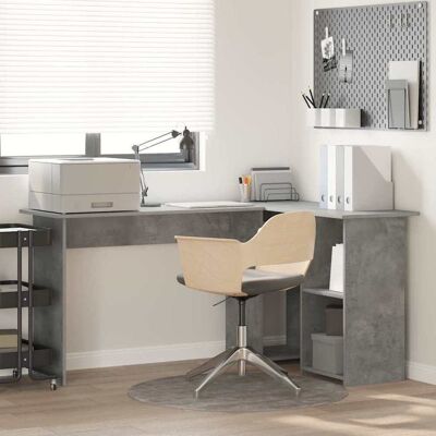 vidaXL Schreibtisch Beton Grau Holzwerkstoff 142 x 102 x 73 cm vidaXL Schreibtisch Beton Grau Holzwerkstoff 142 x 102 x 73 cm