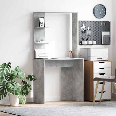 vidaXL Schreibtisch Beton Grau 78,5 x 37 x 154,5 cm Holzwerkstoff vidaXL Schreibtisch Beton Grau 78,5 x 37 x 154,5 cm Holzwerkstoff