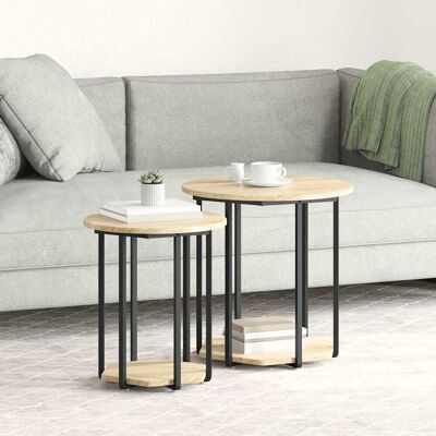 Vidaxl Holz- und Metallsidetisch - Beistelltisch Vidaxl Holz- und Metallsidetisch - Beistelltisch