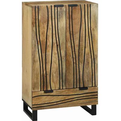vidaXL Hochboard Braun 60 x 33 x 100 cm massives Mangoholz vidaXL Hochboard Braun 60 x 33 x 100 cm massives Mangoholz