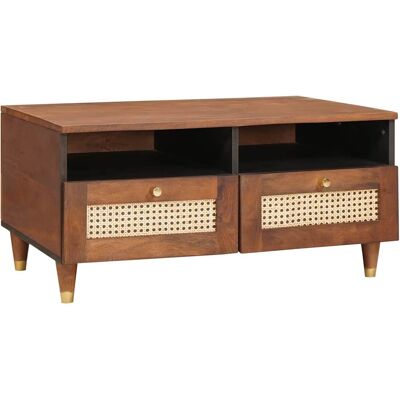 vidaXL Couchtisch mit Schubladen 80 x 54 x 40 cm Massivholz Mango vidaXL Couchtisch mit Schubladen 80 x 54 x 40 cm Massivholz Mango