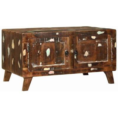 vidaXL Couchtisch Mehrfarbig Massives upgecyceltes Holz vidaXL Couchtisch Mehrfarbig Massives upgecyceltes Holz