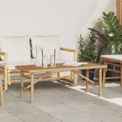 vidaXL Bambus Couchtisch - Rechteckig, Gelb-Braun - Couchtisch vidaXL Bambus Couchtisch - Rechteckig, Gelb-Braun - Couchtisch
