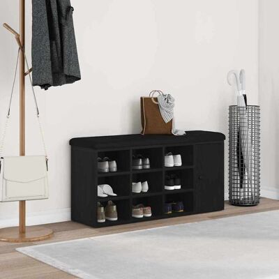 vidaXL Sitzbank mit Stauraum Schwarz Eichen-Optik 102 x 32 x 50 cm vidaXL Sitzbank mit Stauraum Schwarz Eichen-Optik 102 x 32 x 50 cm
