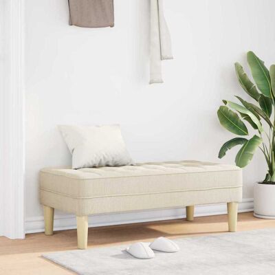 Vidaxl Beiges Leinen 113x57x39 cm Bank - Möbel Vidaxl Beiges Leinen 113x57x39 cm Bank - Möbel