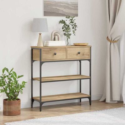 vidaXL - Oak Console Table - 72.5x25x75 cm - Oak - Table vidaXL - Oak Console Table - 72.5x25x75 cm - Oak - Table