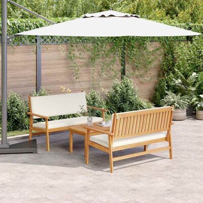 vidaXL Gartensofa-set 3 pcs Braun 120 x 65,5 x 79 cm Massivholz Akazie vidaXL Gartensofa-set 3 pcs Braun 120 x 65,5 x 79 cm Massivholz Akazie