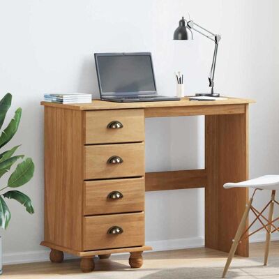 Vidaxl - Schreibtisch 'askim' mit Schubladen 95x40x75 cm Massives Kiefernholz Vidaxl - Schreibtisch 'askim' mit Schubladen 95x40x75 cm Massives Kiefernholz