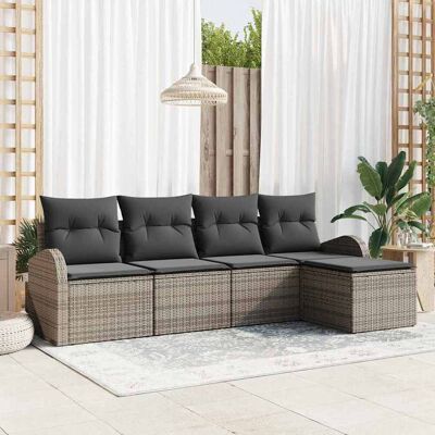 Vidaxl Gartensofa-Set - Modulares, Wasserdicht, Grau - Gartengestell Vidaxl Gartensofa-Set - Modulares, Wasserdicht, Grau - Gartengestell