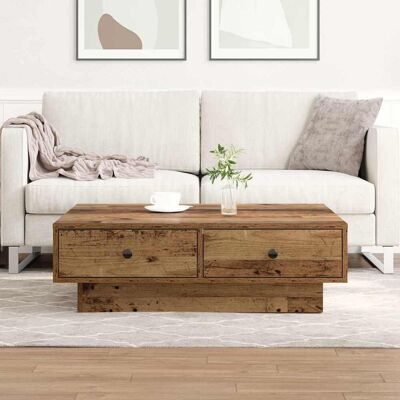 vidaXL Couchtisch Altholz 90 x 90 x 28 cm Holzwerkstoff vidaXL Couchtisch Altholz 90 x 90 x 28 cm Holzwerkstoff