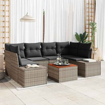 Acacia Grau Gartencoupset - 7-teiliges Outdoor-Möbelset Acacia Grau Gartencoupset - 7-teiliges Outdoor-Möbelset