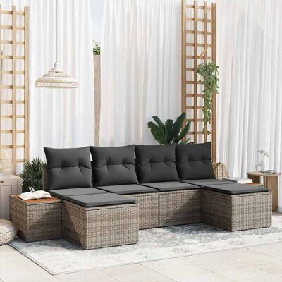 Vidaxl Modernes Gartensofaset - 6 Teile, Wetterfeste Kissen Vidaxl Modernes Gartensofaset - 6 Teile, Wetterfeste Kissen