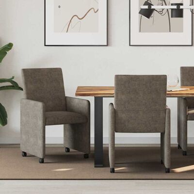 vidaXL Esszimmerstühle mit Rollen 2 pcs Dunkelgrau 57 x 66 x 94 cm vidaXL Esszimmerstühle mit Rollen 2 pcs Dunkelgrau 57 x 66 x 94 cm