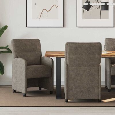 vidaXL Esszimmerstühle mit Rollen 2 pcs Dunkelgrau 57 x 67 x 95 cm vidaXL Esszimmerstühle mit Rollen 2 pcs Dunkelgrau 57 x 67 x 95 cm