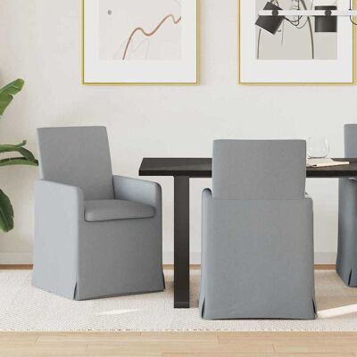 vidaXL Esszimmerstühle 2 pcs Hellgrau 57 x 67 x 95 cm Stoff vidaXL Esszimmerstühle 2 pcs Hellgrau 57 x 67 x 95 cm Stoff