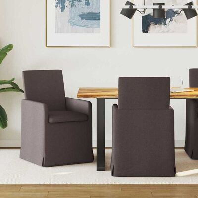 vidaXL Esszimmerstühle 2 pcs Dunkelbraun 57 x 67 x 95 cm Stoff vidaXL Esszimmerstühle 2 pcs Dunkelbraun 57 x 67 x 95 cm Stoff