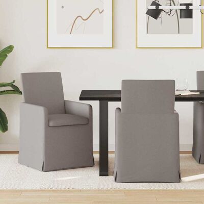 vidaXL Esszimmerstühle 2 pcs Taupe 57 x 67 x 95 cm Stoff vidaXL Esszimmerstühle 2 pcs Taupe 57 x 67 x 95 cm Stoff