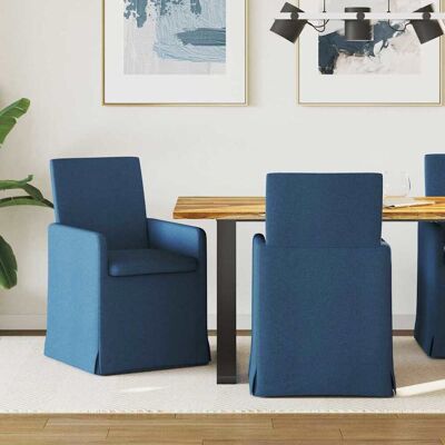 vidaXL Esszimmerstühle 2 pcs Blau 57 x 67 x 95 cm Stoff vidaXL Esszimmerstühle 2 pcs Blau 57 x 67 x 95 cm Stoff
