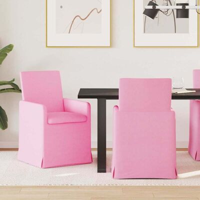 vidaXL Esszimmerstühle 2 pcs Rosa 57 x 67 x 95 cm Stoff vidaXL Esszimmerstühle 2 pcs Rosa 57 x 67 x 95 cm Stoff