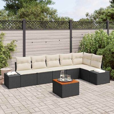 IKEA Schwarzes Gartensofa-Set - Gartenmöbel 7 St. IKEA Schwarzes Gartensofa-Set - Gartenmöbel 7 St.