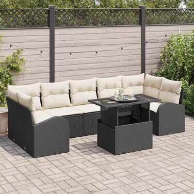 vidaXL Gartensofa-set 8 stk. Schwarz Poly Rattan vidaXL Gartensofa-set 8 stk. Schwarz Poly Rattan