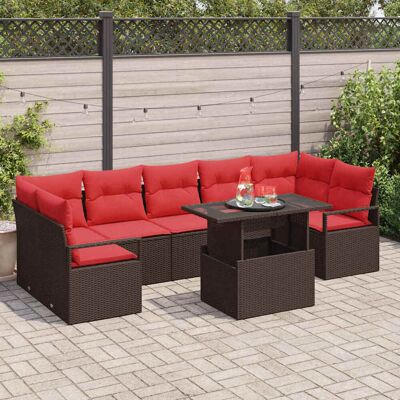 vidaXL Gartensofa-set 8 Stk. Braun Poly Rattan vidaXL Gartensofa-set 8 Stk. Braun Poly Rattan