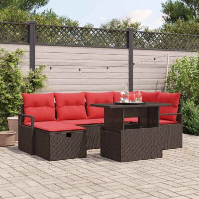 vidaXL Gartensofa-set 7 Stk. Poly-Rattan vidaXL Gartensofa-set 7 Stk. Poly-Rattan