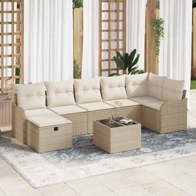 vidaXL Gartensofa-set 8 Stk. Poly Rattan vidaXL Gartensofa-set 8 Stk. Poly Rattan