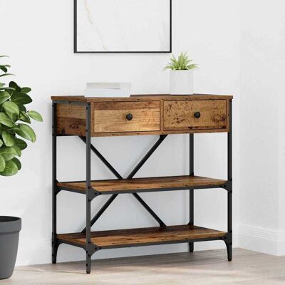 vidaXL Konsolentisch mit Schubladen Braun 75 x 34,5 x 75 cm Holz vidaXL Konsolentisch mit Schubladen Braun 75 x 34,5 x 75 cm Holz