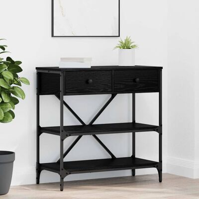 vidaXL Konsolentisch Schwarz Eichen-Optik 75 x 34,5 x 75 cm Holz vidaXL Konsolentisch Schwarz Eichen-Optik 75 x 34,5 x 75 cm Holz