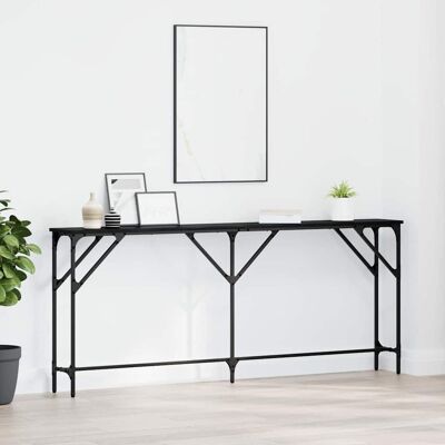 vidaXL Konsolentisch Schwarz Eichen-Optik 180 x 23 x 75 cm vidaXL Konsolentisch Schwarz Eichen-Optik 180 x 23 x 75 cm