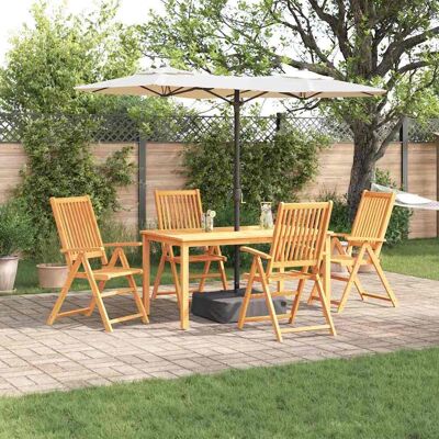 vidaXL Garten Essgruppe 5 stk. Braun Massivholz Akazie vidaXL Garten Essgruppe 5 stk. Braun Massivholz Akazie