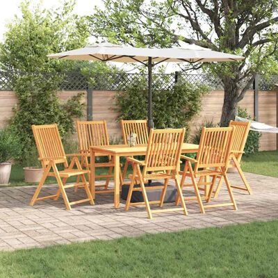 vidaXL Garten Essgruppe 7 stk. Braun Massivholz Akazie vidaXL Garten Essgruppe 7 stk. Braun Massivholz Akazie