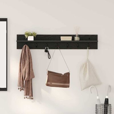 vidaXL Wandmontierter nachttisch Wandmontiert Schwarz Eichen-Optik vidaXL Wandmontierter nachttisch Wandmontiert Schwarz Eichen-Optik