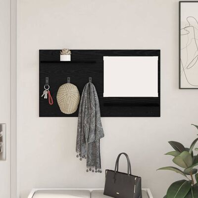 vidaXL Wandmontierter nachttisch Schwarz Eichen-Optik 90 x 10 x 50 cm vidaXL Wandmontierter nachttisch Schwarz Eichen-Optik 90 x 10 x 50 cm