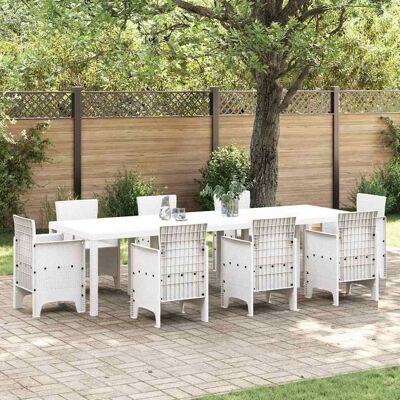 vidaXL Gartentisch Weiß 300 x 100 x 73 cm Poly-Rattan vidaXL Gartentisch Weiß 300 x 100 x 73 cm Poly-Rattan