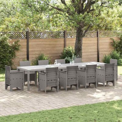 vidaXL Gartentisch Hellgrau 350 x 100 x 74 cm Poly-Rattan vidaXL Gartentisch Hellgrau 350 x 100 x 74 cm Poly-Rattan