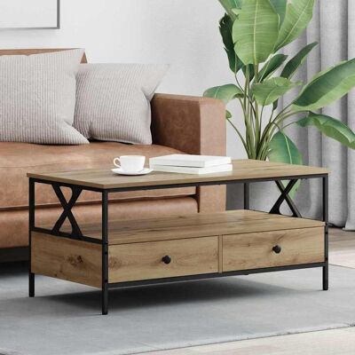 vidaXL Couchtisch Artisan-Eiche 100 x 51 x 45 cm Holzwerkstoff vidaXL Couchtisch Artisan-Eiche 100 x 51 x 45 cm Holzwerkstoff