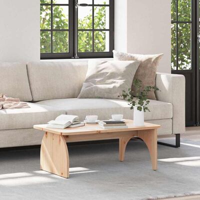 vidaXL Couchtisch Natur 80 x 50 x 31 cm Massivholz Kiefer vidaXL Couchtisch Natur 80 x 50 x 31 cm Massivholz Kiefer