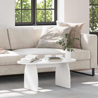 vidaXL Couchtisch Weiß 80 x 40 x 35 cm Massives Kiefernholz vidaXL Couchtisch Weiß 80 x 40 x 35 cm Massives Kiefernholz