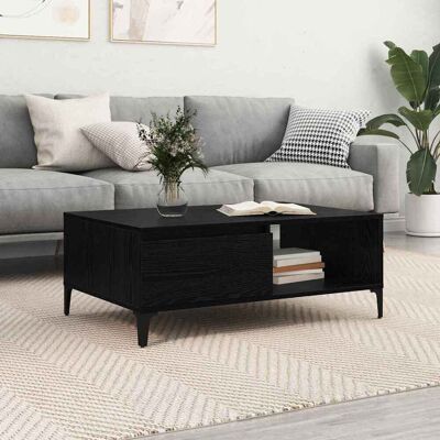 vidaXL Couchtisch Schwarz Eichen-Optik 90 x 60 x 35 cm Holzwerkstoff vidaXL Couchtisch Schwarz Eichen-Optik 90 x 60 x 35 cm Holzwerkstoff