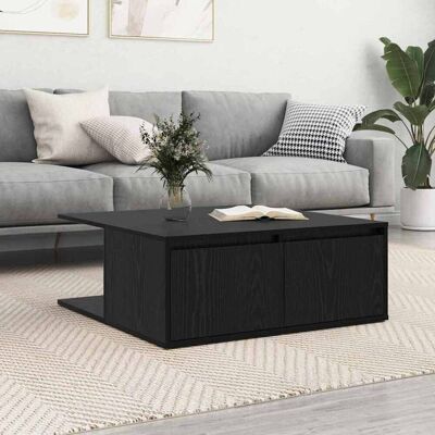 vidaXL Couchtisch Schwarz Eichen-Optik 80 x 80 x 31 cm Holzwerkstoff vidaXL Couchtisch Schwarz Eichen-Optik 80 x 80 x 31 cm Holzwerkstoff