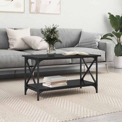 vidaXL Couchtisch Schwarz Eichen-Optik 80 x 45 x 45.5 cm Holzwerkstoff vidaXL Couchtisch Schwarz Eichen-Optik 80 x 45 x 45.5 cm Holzwerkstoff