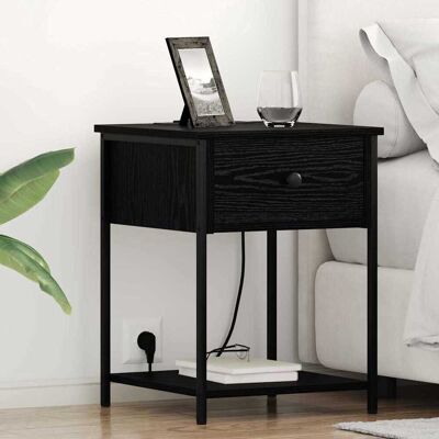 vidaXL Nachttisch 2 stk. Schwarz Eichen-Optik 42 x 41 x 56 cm vidaXL Nachttisch 2 stk. Schwarz Eichen-Optik 42 x 41 x 56 cm