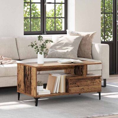 vidaXL Couchtisch Altholz 90 x 49 x 45 cm Holzwerkstoff vidaXL Couchtisch Altholz 90 x 49 x 45 cm Holzwerkstoff