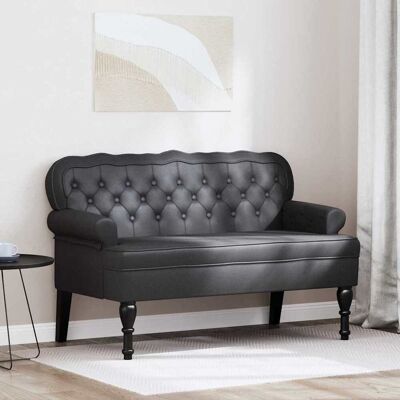 vidaXL Chesterfield Bench Schwarz 119,5 x 64,5 x 75 cm Kunstleder vidaXL Chesterfield Bench Schwarz 119,5 x 64,5 x 75 cm Kunstleder