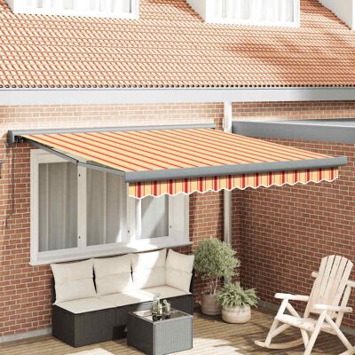 vidaXL Markise Einziehbar Gelb und Weiß 3,5x2,5 m Stoff und Aluminium vidaXL Markise Einziehbar Gelb und Weiß 3,5x2,5 m Stoff und Aluminium